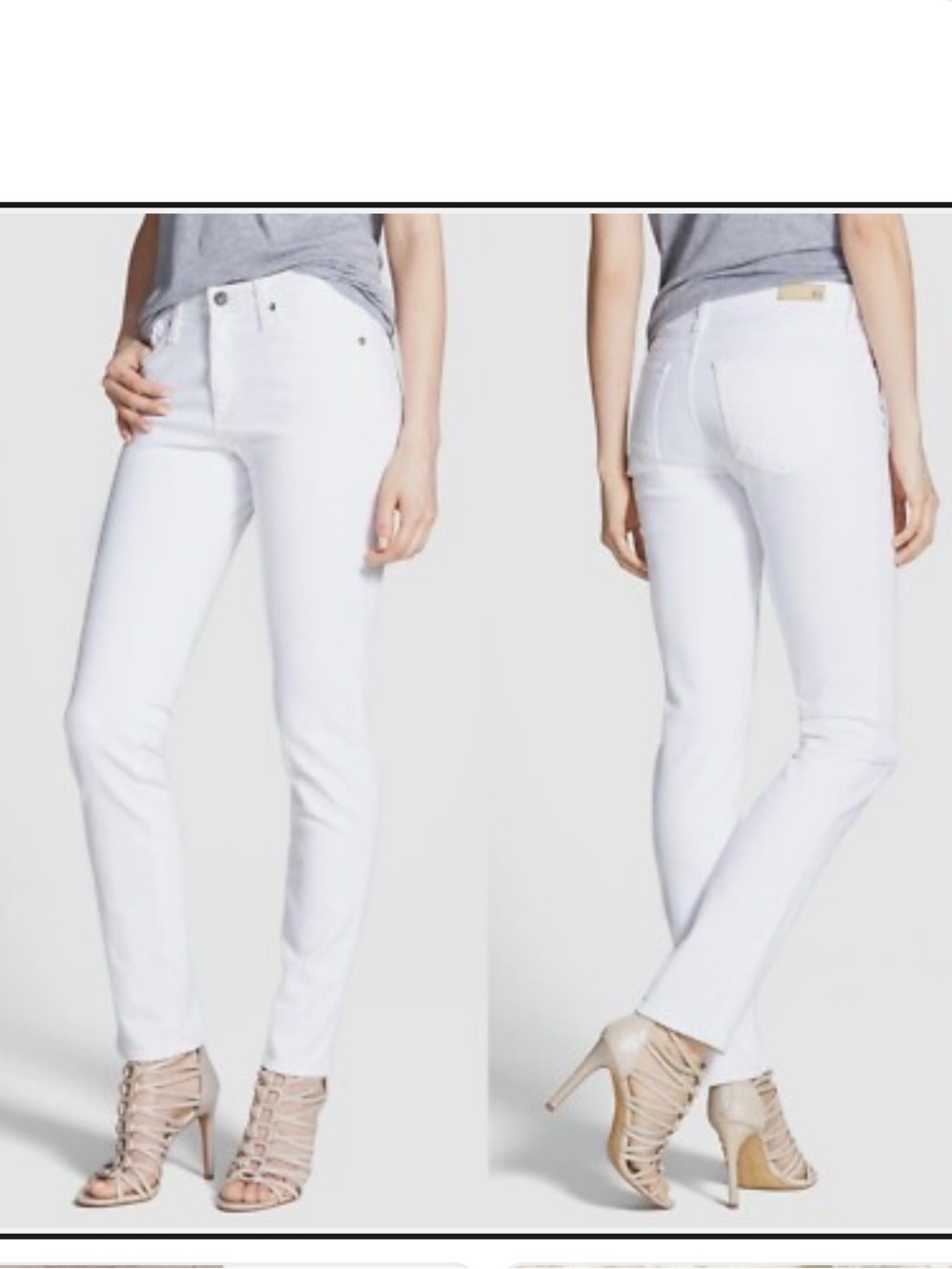 AG JEANS Prima Mid-Rise Cigarette Jeans, White